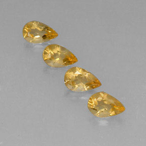 2,63 ct natürliche gelber Citrin-Edelsteine, Birnenform, VVS