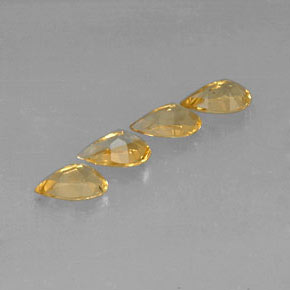 2,63 ct natürliche gelber Citrin-Edelsteine, Birnenform, VVS