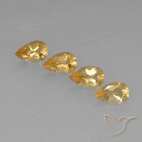2.88 ct natürliche Light Orange-Gold  Citrin-Edelsteine, Birnenform, VVS