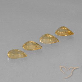 2.88 ct natürliche Light Orange-Gold  Citrin-Edelsteine, Birnenform, VVS