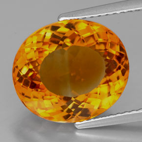 6,58 ctw natürlicher orangefarbener Citrin, Oval Schliff, VVS