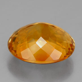 6,58 ctw natürlicher orangefarbener Citrin, Oval Schliff, VVS