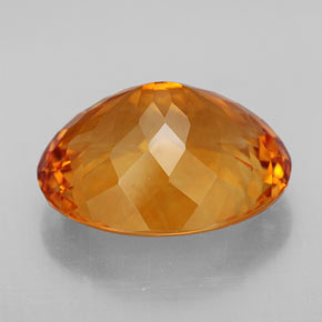 14,55 ctw natürlicher orangefarbener Citrin, Oval Schliff, IF