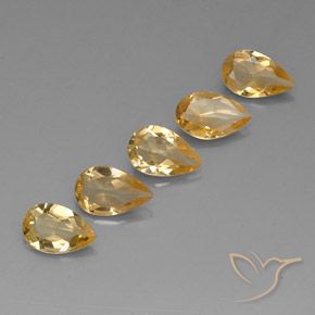 3.03 ct natürliche Hell Gold Citrin-Edelsteine, Birnenform, VVS