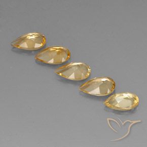 3.03 ct natürliche Hell Gold Citrin-Edelsteine, Birnenform, VVS
