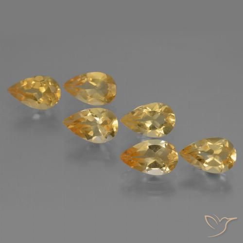 4.70ctw Natürlicher Medium Gold  Citrin, Birnenform, VVS