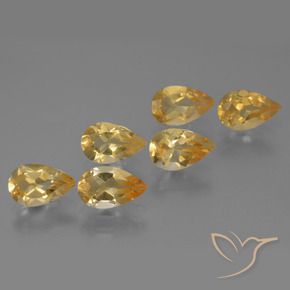 4.70 ct natürliche Medium Gold  Citrin-Edelsteine, Birnenform, VVS