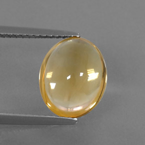 3,02 ctw natürlicher gelber Citrin, Oval Schliff, Transparent