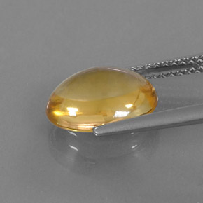 3,02 ctw natürlicher gelber Citrin, Oval Schliff, Transparent