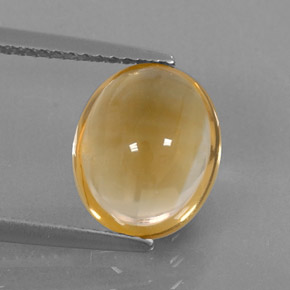 3,28 ctw natürlicher gelber Citrin, Oval Schliff, Transparent