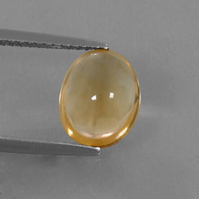 2,22 ctw natürlicher gelber Citrin, Oval Schliff, Transparent