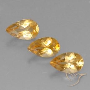 2.31ctw Natürlicher Golden Citrin, Birnenform, VVS-VS