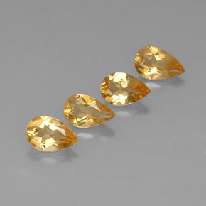 ct natürliche Gold Citrin-Edelsteine, Birnenform, VVS
