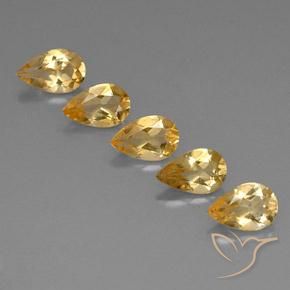 3.25 ct natürliche Golden Citrin-Edelsteine, Birnenform, VVS-VS