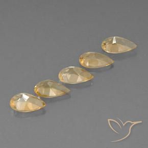 3.25 ct natürliche Golden Citrin-Edelsteine, Birnenform, VVS-VS