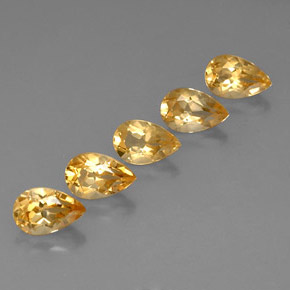 4,14 ct natürliche gelber Citrin-Edelsteine, Birnenform, VVS