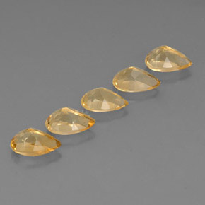 4,14 ct natürliche gelber Citrin-Edelsteine, Birnenform, VVS