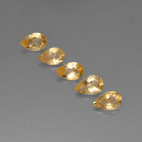  ct natürliche Gold Citrin-Edelsteine, Birnenform, VVS