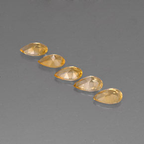  ct natürliche Gold Citrin-Edelsteine, Birnenform, VVS