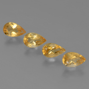 2,85 ct natürliche goldener Citrin-Edelsteine, Birnenform, VVS