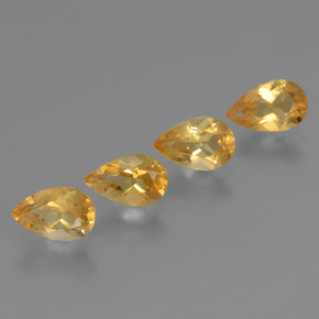2,85 ct natürliche goldener Citrin-Edelsteine, Birnenform, VVS