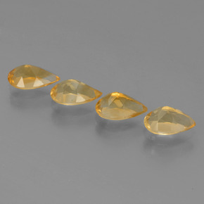 2,85 ct natürliche goldener Citrin-Edelsteine, Birnenform, VVS
