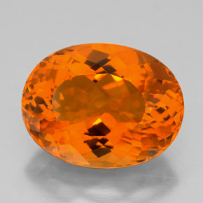 8,38 ctw natürlicher orangefarbener Citrin, Oval Schliff, VVS