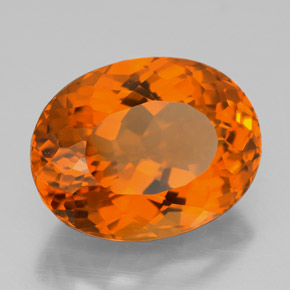 8,38 ctw natürlicher orangefarbener Citrin, Oval Schliff, VVS