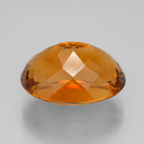 9,35 ctw natürlicher orangefarbener Citrin, Oval Schliff, IF