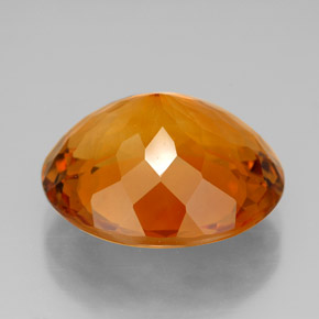 10,26 ctw natürlicher orangefarbener Citrin, Oval Schliff, IF