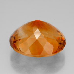 11,01 ctw natürlicher orangefarbener Citrin, Oval Schliff, IF