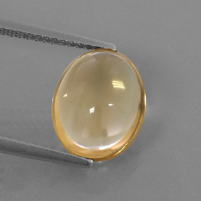 3,55 ctw natürlicher gelber Citrin, Oval Schliff, Transparent