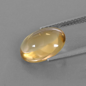 3,55 ctw natürlicher gelber Citrin, Oval Schliff, Transparent