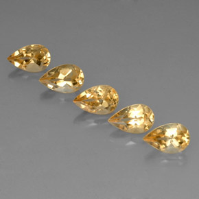 4,35 ct natürliche gelber Citrin-Edelsteine, Birnenform, VVS-VS