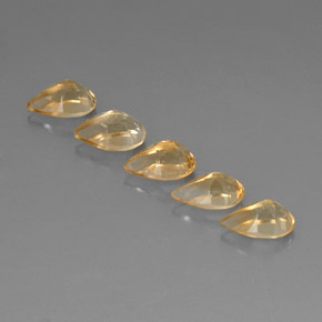 4,35 ct natürliche gelber Citrin-Edelsteine, Birnenform, VVS-VS
