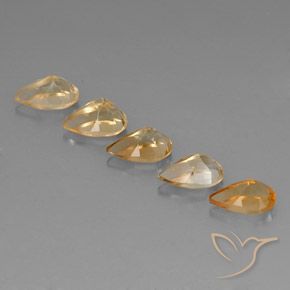 4.20 ct natürliche Medium-Light Orange-Gold  Citrin-Edelsteine, Birnenform, VVS-VS