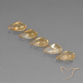 4.02 ct natürliche Golden Citrin-Edelsteine, Birnenform, VVS-VS