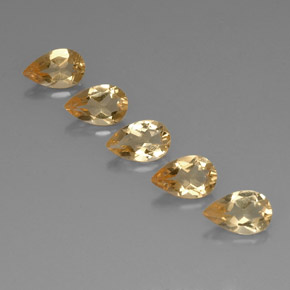 3.52 ct natürliche Golden Citrin-Edelsteine, Birnenform, VVS-VS