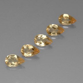 3.52 ct natürliche Golden Citrin-Edelsteine, Birnenform, VVS-VS