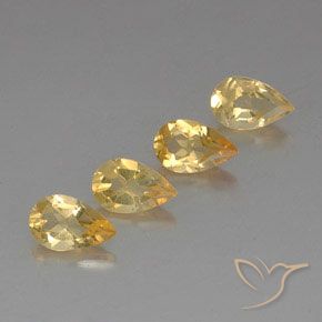 2.87 ct natürliche Medium Gold  Citrin-Edelsteine, Birnenform, VVS-VS