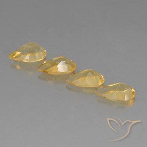 2.87 ct natürliche Medium Gold  Citrin-Edelsteine, Birnenform, VVS-VS