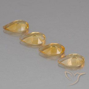 2.79 ct natürliche Medium Gold  Citrin-Edelsteine, Birnenform, VVS-VS
