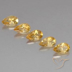 3.87ctw Natürlicher Golden Citrin, Birnenform, VVS-VS