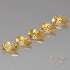 3.87 ct natürliche Golden Citrin-Edelsteine, Birnenform, VVS-VS