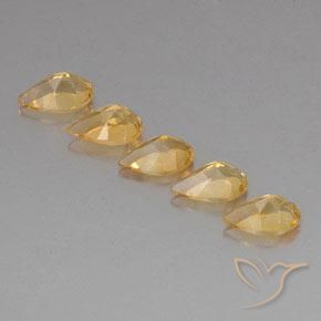 3.87 ct natürliche Golden Citrin-Edelsteine, Birnenform, VVS-VS