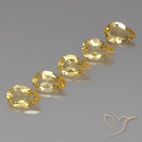 3.55 ct natürliche Gold  Citrin-Edelsteine, Birnenform, VVS-VS