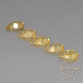 3.55 ct natürliche Gold  Citrin-Edelsteine, Birnenform, VVS-VS