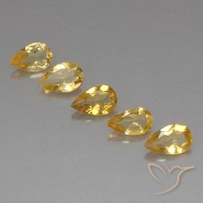 3.22ctw Natürlicher Golden Citrin, Birnenform, VVS-VS