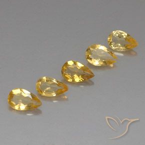 3.22 ct natürliche Golden Citrin-Edelsteine, Birnenform, VVS-VS