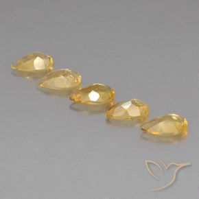 3.22 ct natürliche Golden Citrin-Edelsteine, Birnenform, VVS-VS